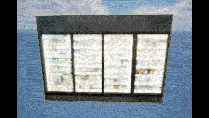 gif a low poly retro psx style fridge unit compartment spinning in a turn around