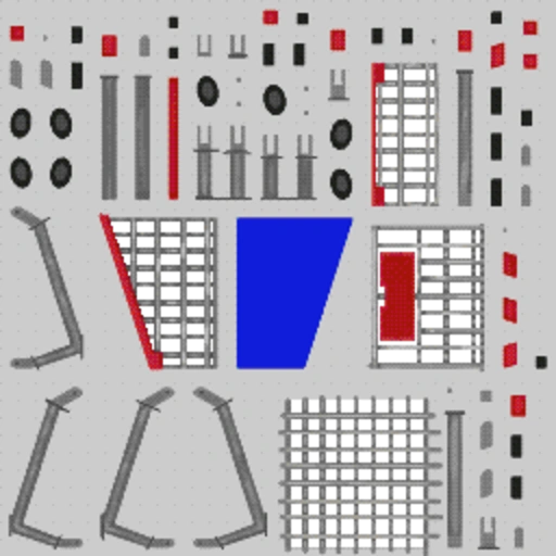 uv and textures for a shopping cart 3d model retro psx style low poly