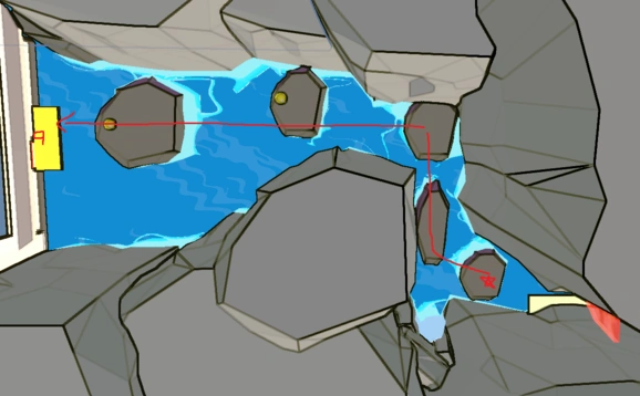 image of pathway 2, an inbetween space between arenas 2 and 3 in the levels of ZOOM a doom-like shooter video game
