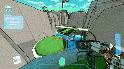 gif of a player using the sniper ability in pathway 3 against a new unique sniper bird enemy in between arenas 3 and 4 in the levels of ZOOM a doom-like shooter video game